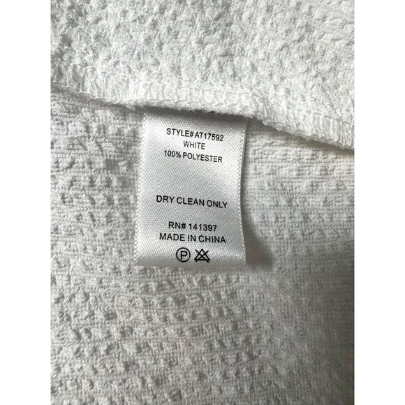 Astr The Label Cream Textured Cropped Top Size XL Long Sleeve Puff Shoulder Stre - Picture 4 of 9